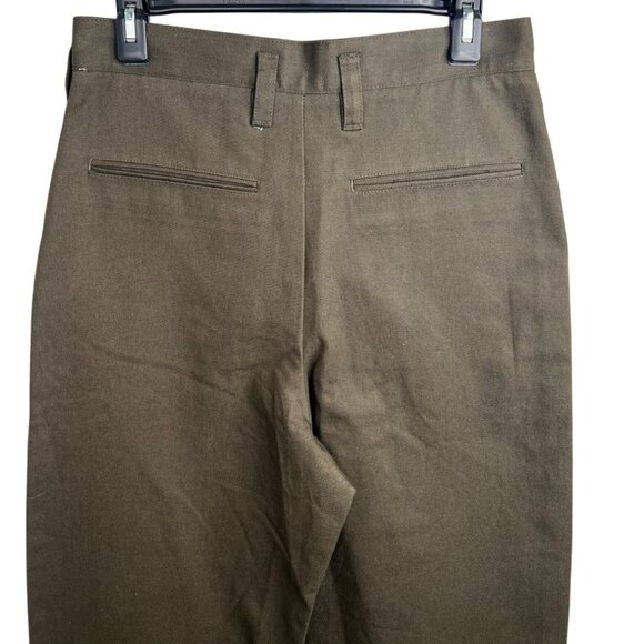 Zara Womens High Waisted Olive Green Wide-Leg Pants Size 29 - Picture 13 of 14